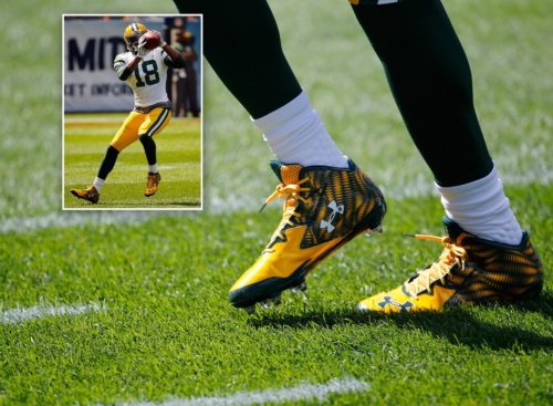 Soccer cleats for American football. Football cleats look a bit different