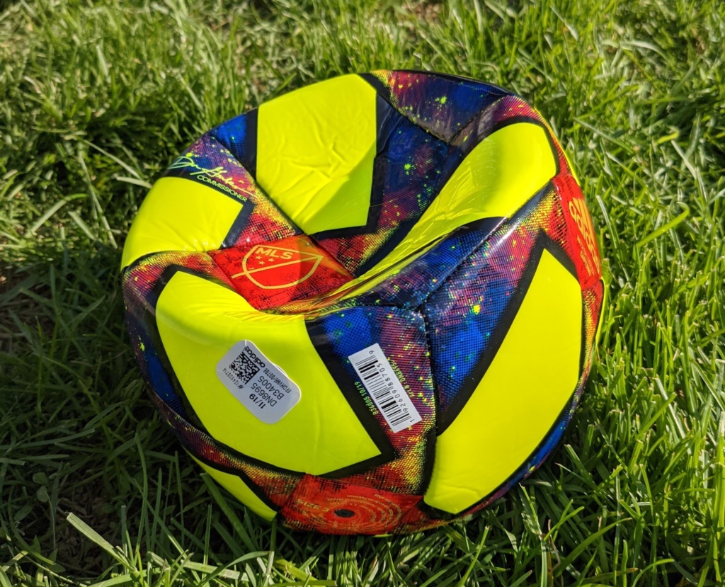 A deflated soccer ball - adidas MLS Capitano Soccer Ball deflated 